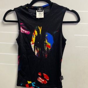 Versace Jeans Couture XS Top Shirt Sleeveless Black